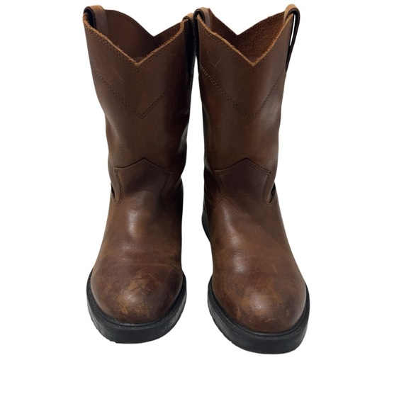 Justin Boots Aged Bark Youth Sz 3.5 D Work Boots 4782 - Picture 2 of 6